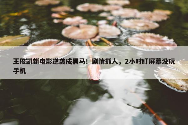 王俊凯新电影逆袭成黑马！剧情抓人，2小时盯屏幕没玩手机