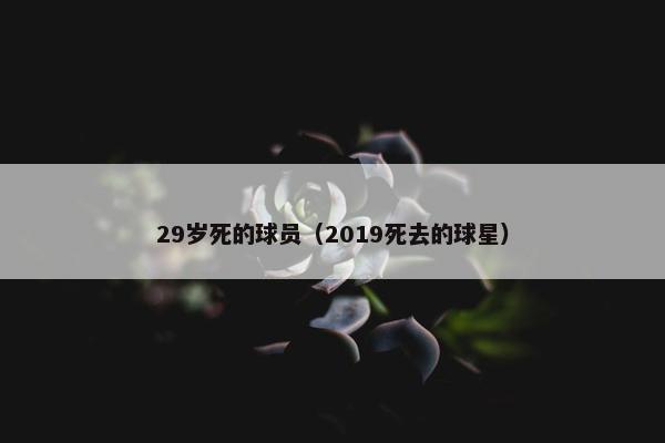 29岁死的球员（2019死去的球星）