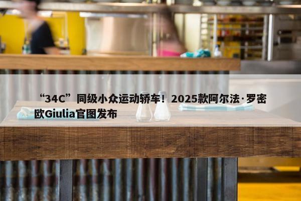 “34C”同级小众运动轿车！2025款阿尔法·罗密欧Giulia官图发布