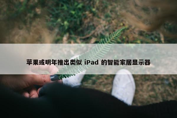 苹果或明年推出类似 iPad 的智能家居显示器