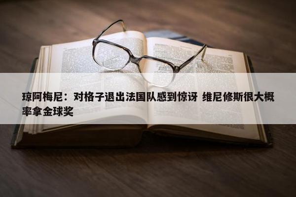 琼阿梅尼：对格子退出法国队感到惊讶 维尼修斯很大概率拿金球奖