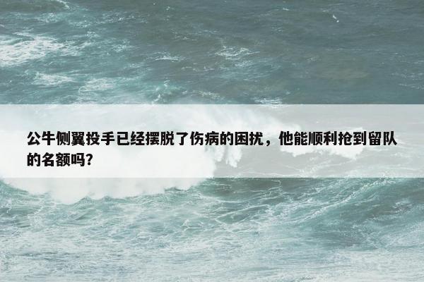 公牛侧翼投手已经摆脱了伤病的困扰，他能顺利抢到留队的名额吗？