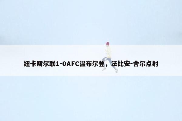 纽卡斯尔联1-0AFC温布尔登，法比安-舍尔点射