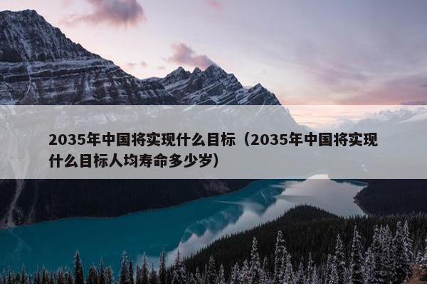 2035年中国将实现什么目标（2035年中国将实现什么目标人均寿命多少岁）