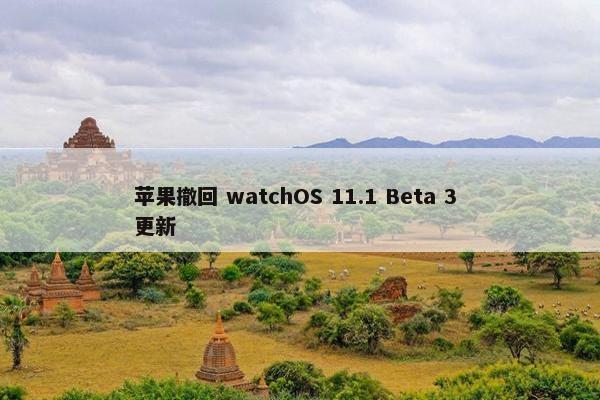 苹果撤回 watchOS 11.1 Beta 3 更新