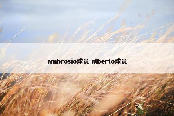 ambrosio球员 alberto球员