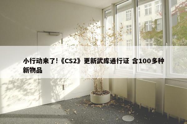 小行动来了!《CS2》更新武库通行证 含100多种新物品