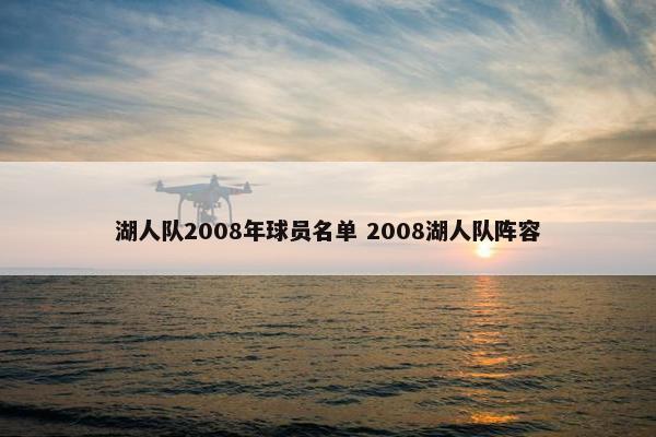 湖人队2008年球员名单 2008湖人队阵容