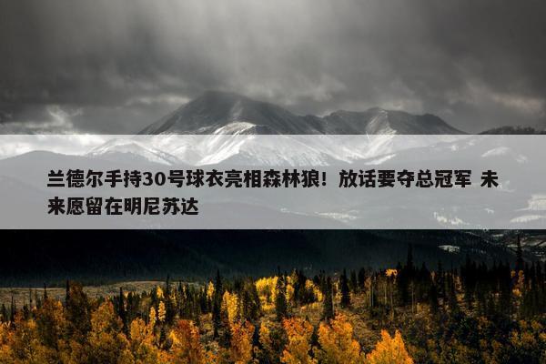 兰德尔手持30号球衣亮相森林狼！放话要夺总冠军 未来愿留在明尼苏达