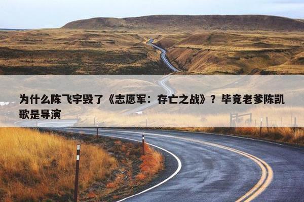 为什么陈飞宇毁了《志愿军：存亡之战》？毕竟老爹陈凯歌是导演