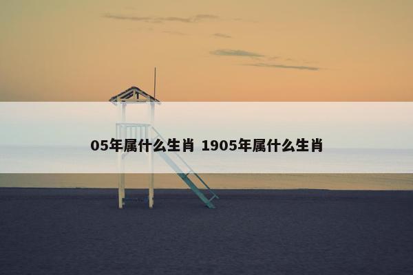 05年属什么生肖 1905年属什么生肖