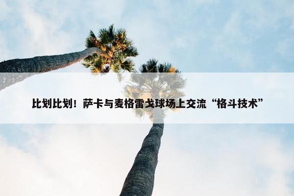 比划比划！萨卡与麦格雷戈球场上交流“格斗技术”