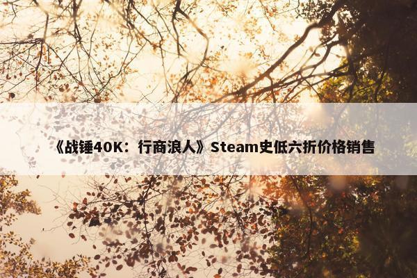 《战锤40K：行商浪人》Steam史低六折价格销售