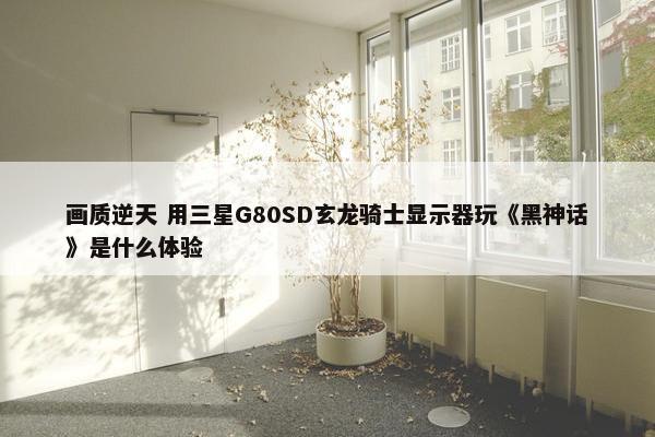 画质逆天 用三星G80SD玄龙骑士显示器玩《黑神话》是什么体验