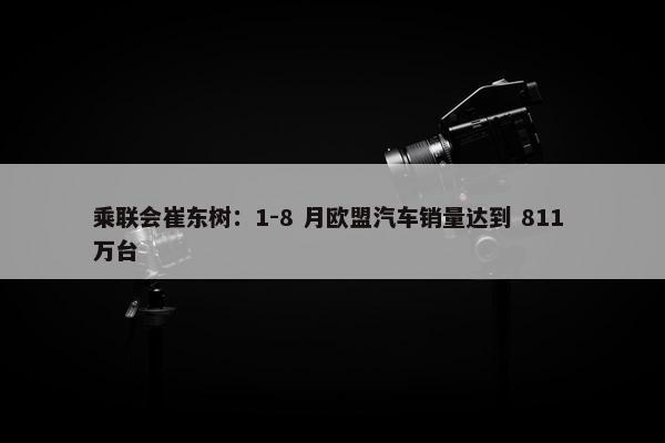 乘联会崔东树：1-8 月欧盟汽车销量达到 811 万台