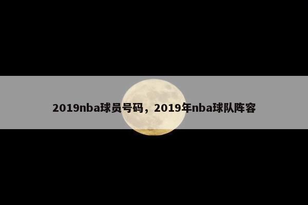 2019nba球员号码，2019年nba球队阵容