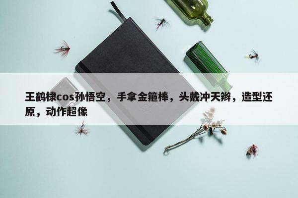 王鹤棣cos孙悟空，手拿金箍棒，头戴冲天辫，造型还原，动作超像