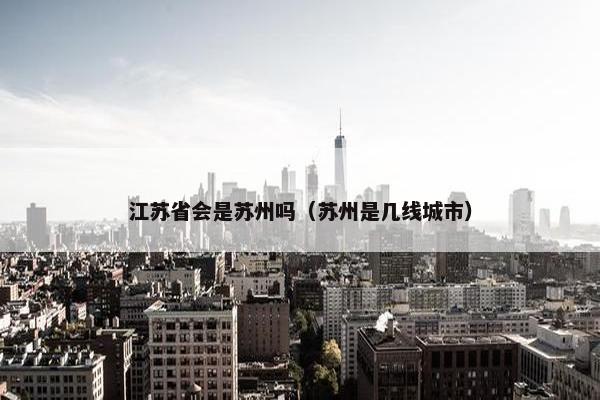 江苏省会是苏州吗（苏州是几线城市）