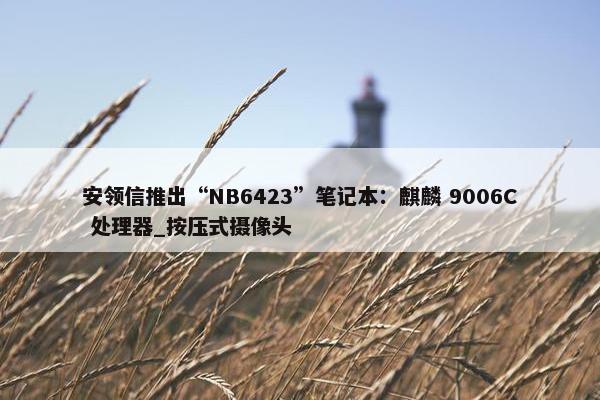 安领信推出“NB6423”笔记本：麒麟 9006C 处理器_按压式摄像头