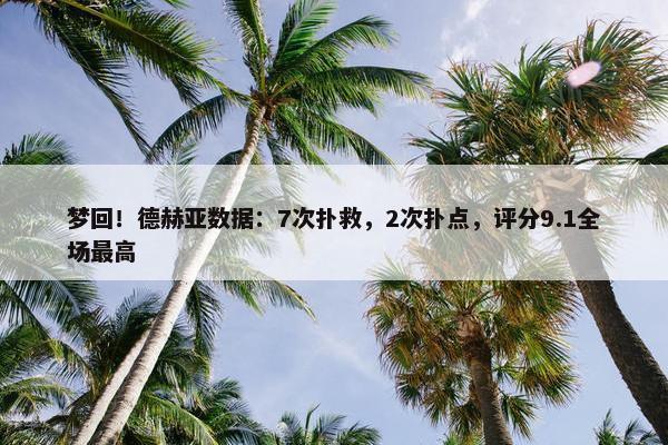 梦回！德赫亚数据：7次扑救，2次扑点，评分9.1全场最高