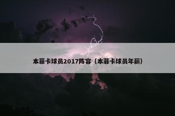 本菲卡球员2017阵容（本菲卡球员年薪）