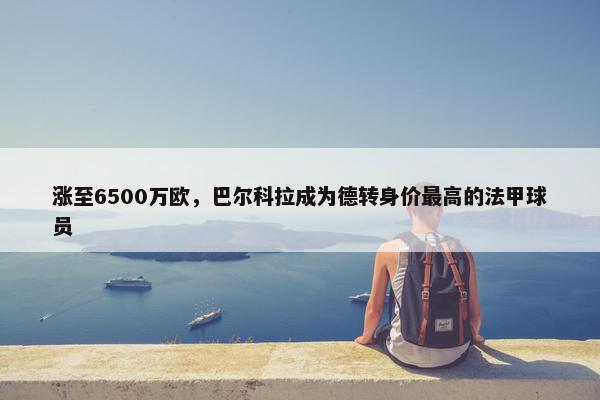 涨至6500万欧，巴尔科拉成为德转身价最高的法甲球员