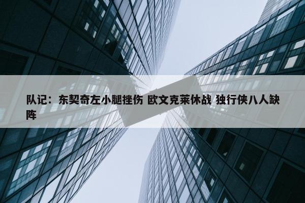 队记：东契奇左小腿挫伤 欧文克莱休战 独行侠八人缺阵