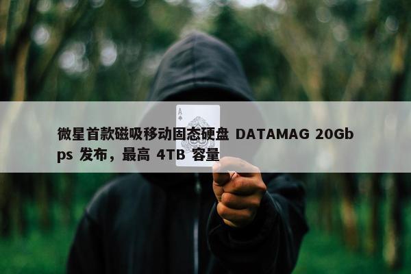 微星首款磁吸移动固态硬盘 DATAMAG 20Gbps 发布，最高 4TB 容量