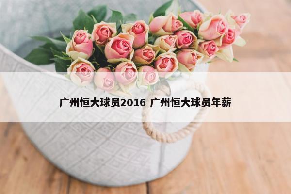 广州恒大球员2016 广州恒大球员年薪