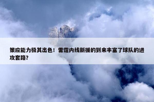 策应能力极其出色！雷霆内线新援的到来丰富了球队的进攻套路？