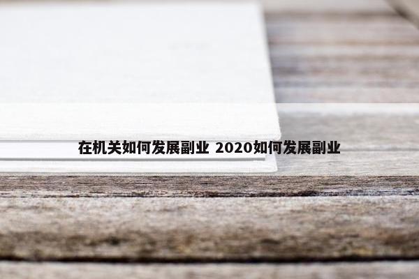 在机关如何发展副业 2020如何发展副业