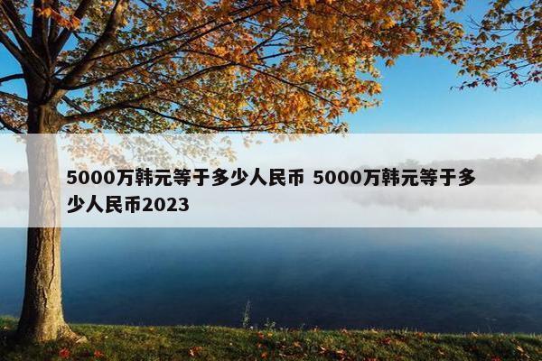 5000万韩元等于多少人民币 5000万韩元等于多少人民币2023