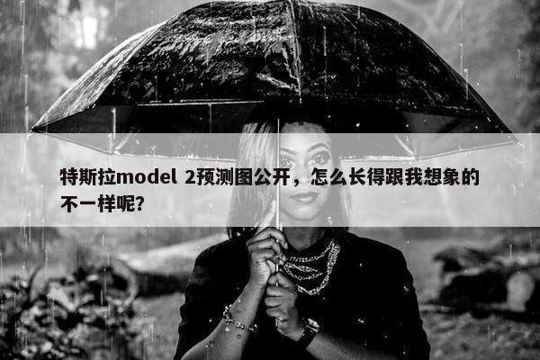 特斯拉model 2预测图公开，怎么长得跟我想象的不一样呢？