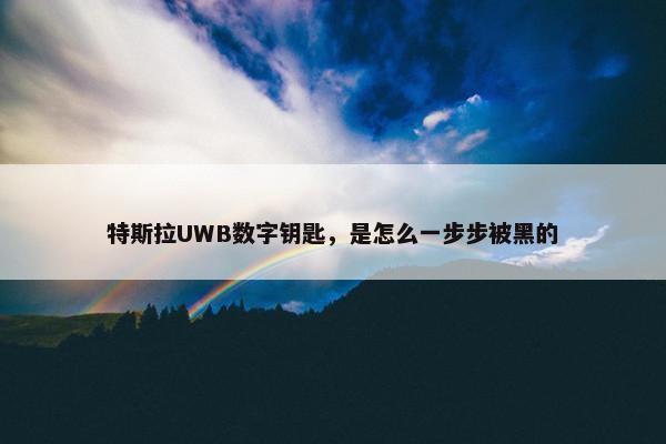 特斯拉UWB数字钥匙，是怎么一步步被黑的