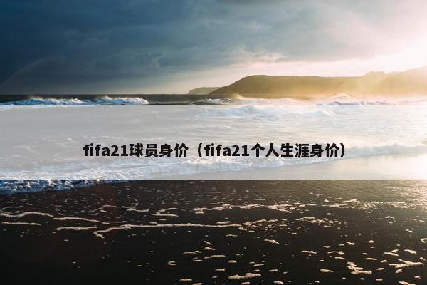 fifa21球员身价（fifa21个人生涯身价）