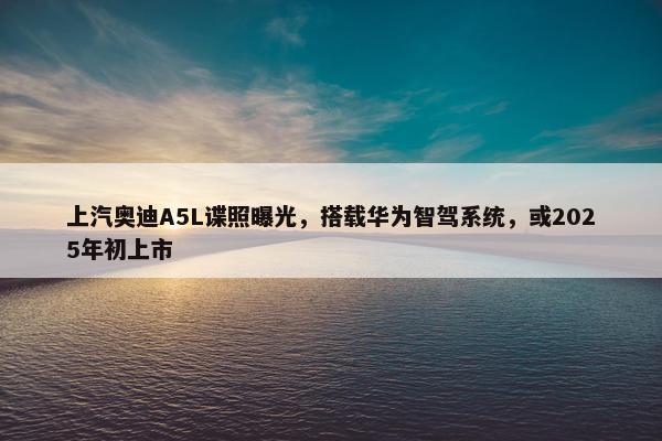 上汽奥迪A5L谍照曝光，搭载华为智驾系统，或2025年初上市