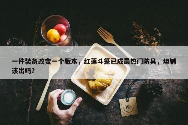 一件装备改变一个版本，红莲斗篷已成最热门防具，坦辅该出吗？