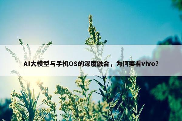 AI大模型与手机OS的深度融合，为何要看vivo？