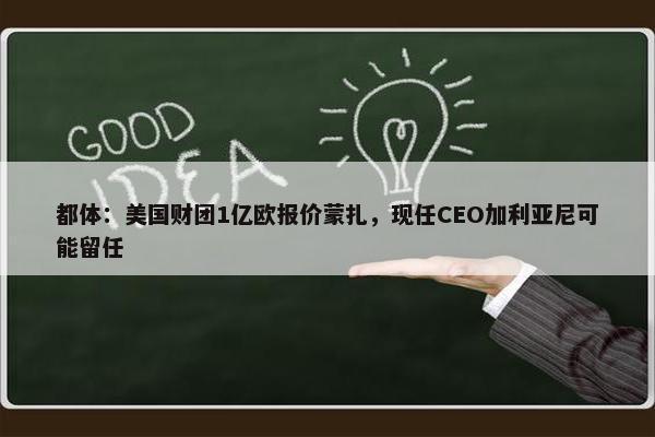 都体：美国财团1亿欧报价蒙扎，现任CEO加利亚尼可能留任