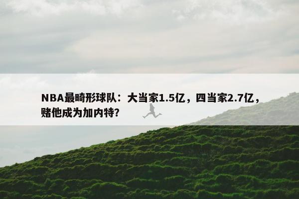 NBA最畸形球队：大当家1.5亿，四当家2.7亿，赌他成为加内特？