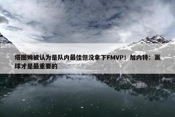 塔图姆被认为是队内最佳但没拿下FMVP！加内特：赢球才是最重要的