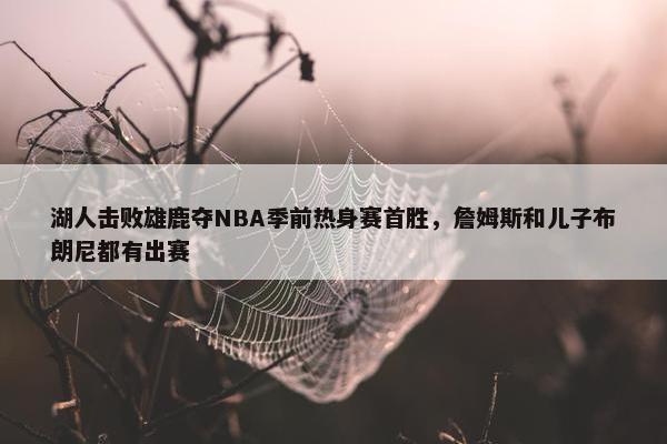 湖人击败雄鹿夺NBA季前热身赛首胜，詹姆斯和儿子布朗尼都有出赛