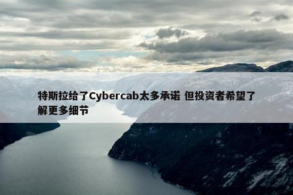 特斯拉给了Cybercab太多承诺 但投资者希望了解更多细节