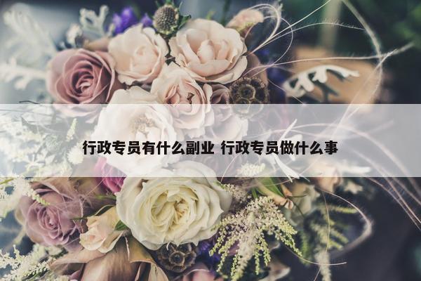 行政专员有什么副业 行政专员做什么事