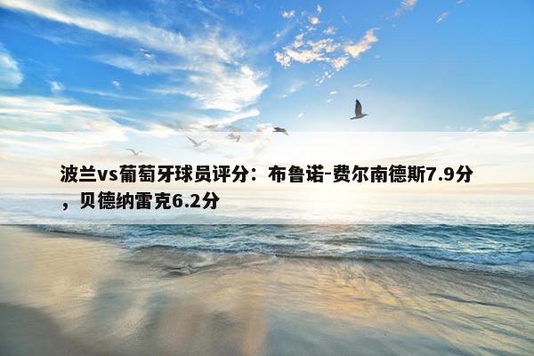 波兰vs葡萄牙球员评分：布鲁诺-费尔南德斯7.9分，贝德纳雷克6.2分