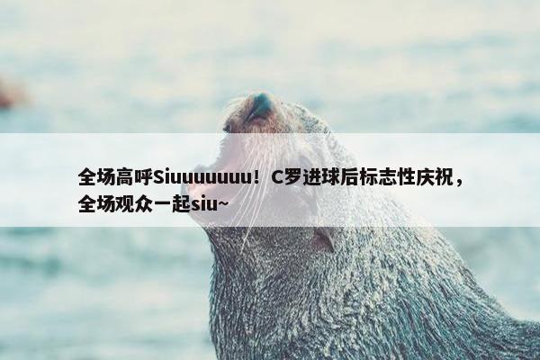 全场高呼Siuuuuuuu！C罗进球后标志性庆祝，全场观众一起siu~