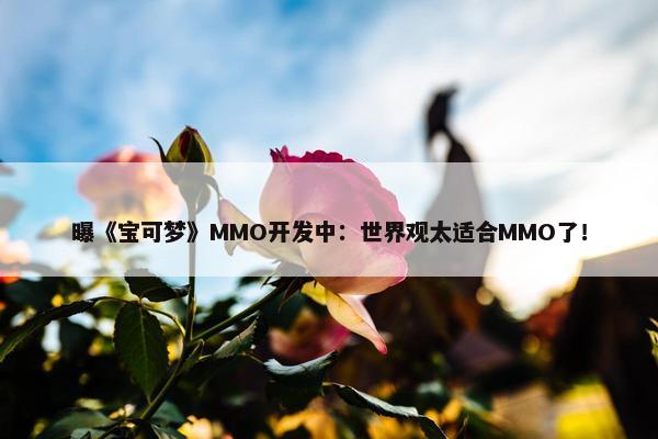 曝《宝可梦》MMO开发中：世界观太适合MMO了！