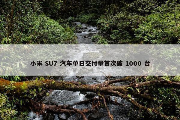 小米 SU7 汽车单日交付量首次破 1000 台