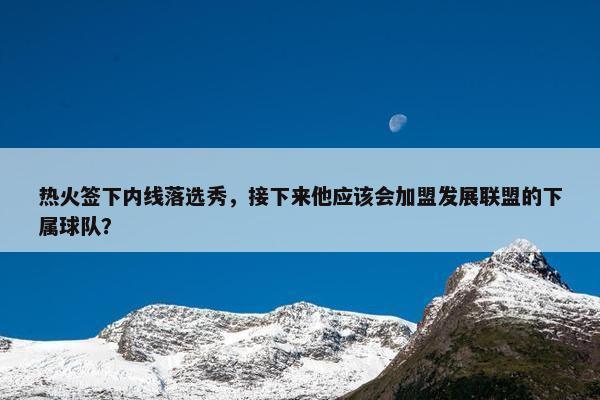 热火签下内线落选秀，接下来他应该会加盟发展联盟的下属球队？