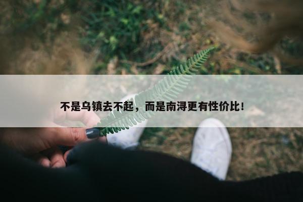 不是乌镇去不起，而是南浔更有性价比！